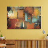 Schokolade Patchwork Abstrakt Leinwanddruck (Insitu (Wohnzimmer))