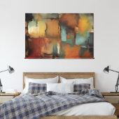 Schokolade Patchwork Abstrakt Leinwanddruck (Insitu (Schlafzimmer))