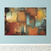Schokolade Patchwork Abstrakt Leinwanddruck (Insitu (Holzboden))