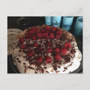 Schokolade Pavlova Postkarte