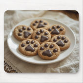 Schokolade-Pawprint-Cookies Mousepad (Vorne)