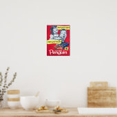 Schokolade Penguin Vintage Ad Poster (Küche)
