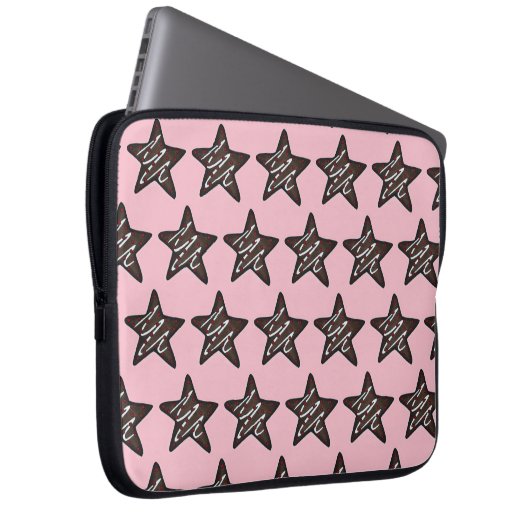 Schokolade Peppermint Star Weihnachtskochtopf Laptopschutzhülle (Vorne Rechts)