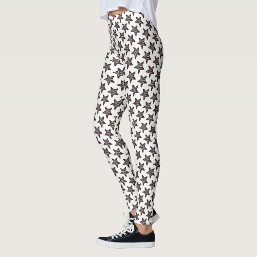 Schokolade Peppermint Star Weihnachtskochtopf Leggings (Links)