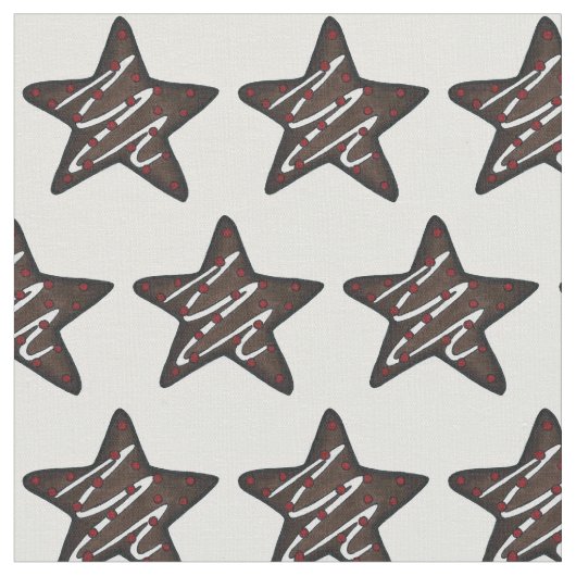 Schokolade Peppermint Star Weihnachtskochtopf Stoff (Nahaufnahme)