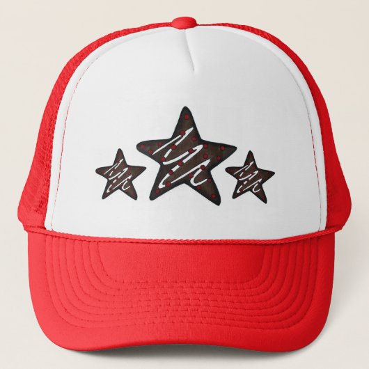 Schokolade Peppermint Star Weihnachtskochtopf Truckerkappe (Vorderseite)