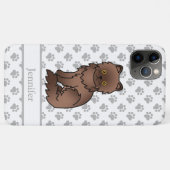 Schokolade Persischer Niedlicher Cartoon Katze & N Case-Mate iPhone Hülle (Rückseite (Horizontal))