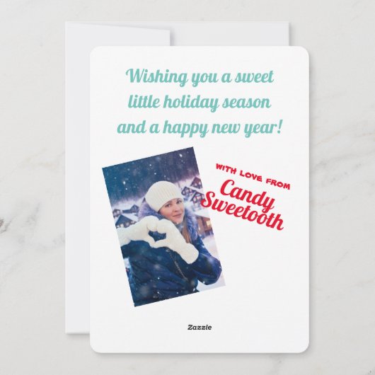 Schokolade Pfefferminz Weihnachten personalisierte (Rückseite)