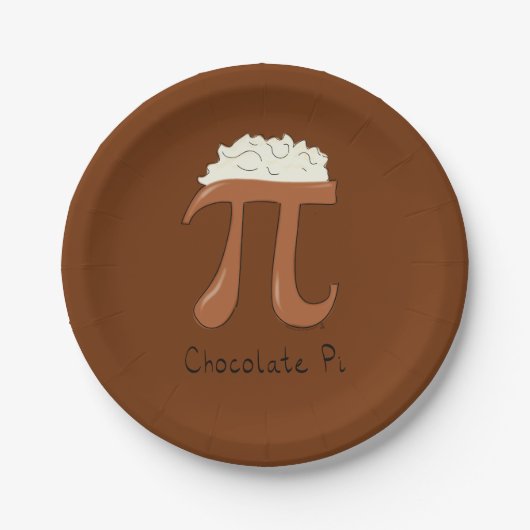 Schokolade Pi Niedlich Mathematik Pi Day Party Tel Pappteller (Vorderseite)