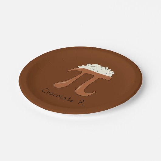 Schokolade Pi Niedlich Mathematik Pi Day Party Tel Pappteller (Schrägansicht)