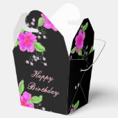Schokolade Pink Flower Black Gevor Box Geschenkschachtel (Geöffnet)