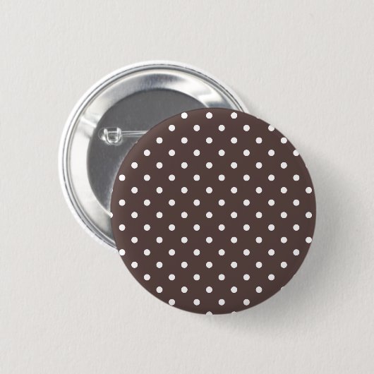 Schokolade-Polka-Dot Button (Vorne & Hinten)