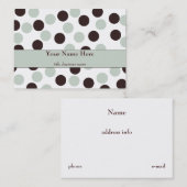 Schokolade-Polka-Dot-Visitenkarte Visitenkarte (Vorne/Hinten)