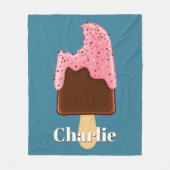 Schokolade Popsicle individuelle Name & Fleece (Vorderseite)