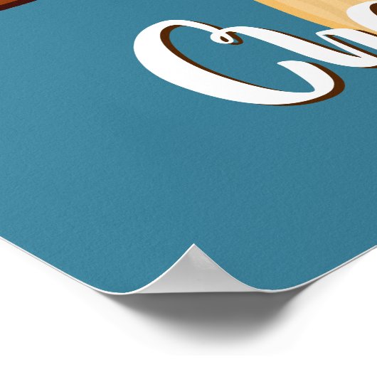 Schokolade Popsicle individuelle Name Poster (Ecke)