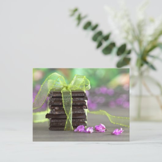 Schokolade Postkarte (Stehend Vorderseite)