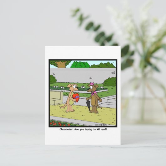 Schokolade? Postkarte (Stehend Vorderseite)