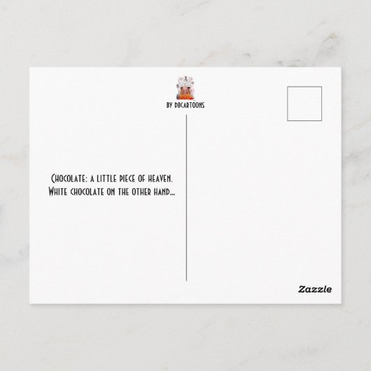 Schokolade Postkarte (Rückseite)