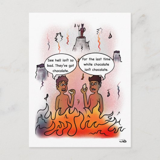 Schokolade Postkarte (Vorderseite)