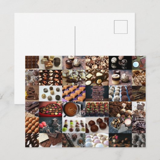 Schokolade Postkarte (Vorne/Hinten)