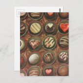 Schokolade Postkarte (Vorne/Hinten)
