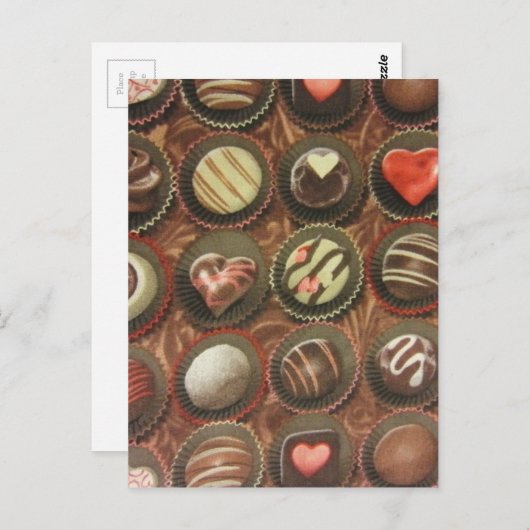 Schokolade Postkarte (Vorne/Hinten)