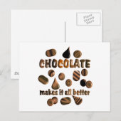 Schokolade Postkarte (Vorne/Hinten)