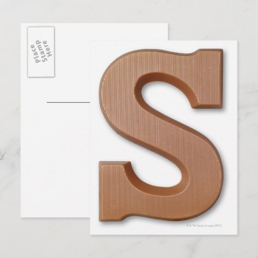 Schokolade Postkarte (Vorne/Hinten)
