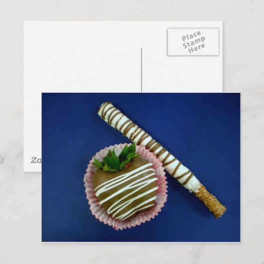 Schokolade Postkarte (Vorne/Hinten)