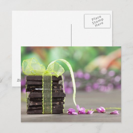 Schokolade Postkarte (Vorne/Hinten)