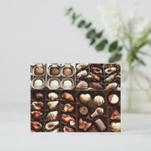 Schokolade Postkarte (Stehend Vorderseite)