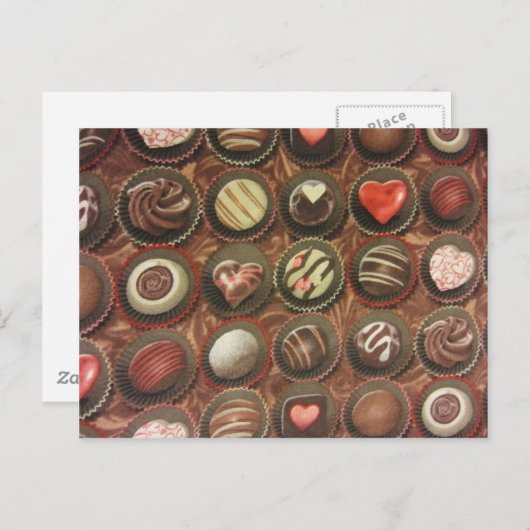 Schokolade Postkarte (Vorne/Hinten)