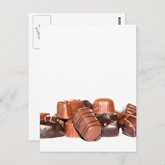 Schokolade Postkarte (Vorne/Hinten)