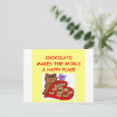 Schokolade Postkarte (Stehend Vorderseite)