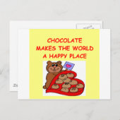 Schokolade Postkarte (Vorne/Hinten)