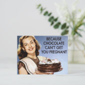 Schokolade Postkarte (Stehend Vorderseite)