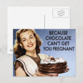 Schokolade Postkarte (Vorne/Hinten)