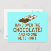 Schokolade Postkarte (Vorne/Hinten)