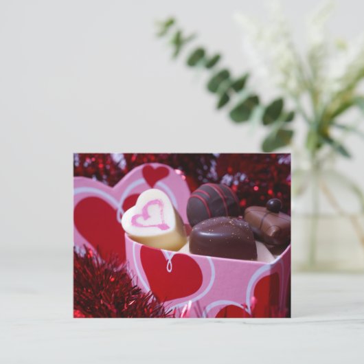 Schokolade Postkarte (Stehend Vorderseite)