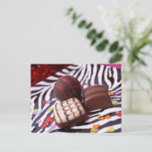 Schokolade Postkarte (Stehend Vorderseite)