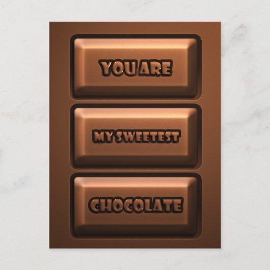 Schokolade Postkarte (Vorderseite)