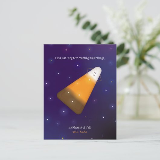 Schokolade Postkarte (Stehend Vorderseite)