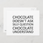 Schokolade Postkarte (Vorne/Hinten)