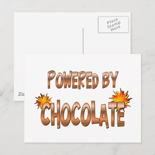 Schokolade Power Postkarte (Vorne/Hinten)