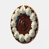 Schokolade Pudding Pie Personalisiert Weihnachten Ornament Aus Metall (Vorderseite links)