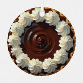 Schokolade Pudding Pie Personalisiert Weihnachten Ornament Aus Metall (Vorderseite)