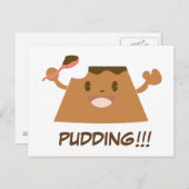 Schokolade PUDDING!! Postkarte (Vorne/Hinten)