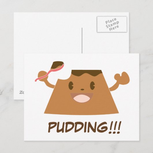 Schokolade PUDDING!! Postkarte (Vorne/Hinten)