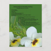 Schokolade Pudding Rezept Postkarte (Vorderseite)