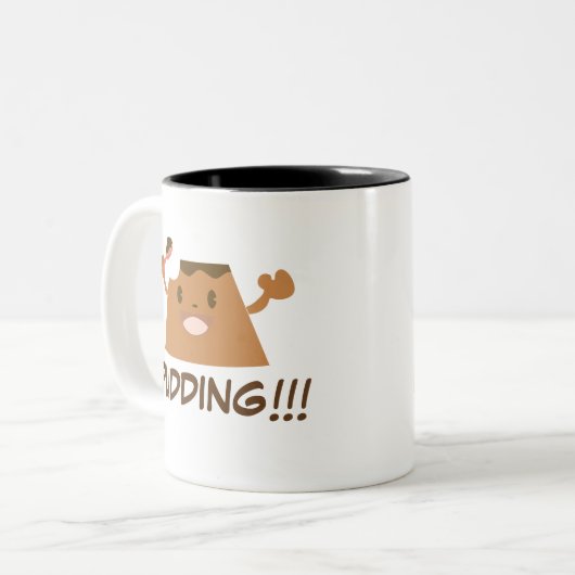 Schokolade PUDDING!!!! Zweifarbige Tasse (Vorderseite Links)